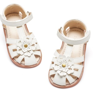 image:imageFelix amp Flora Toddler Girls Sandals Soft Rubber Princess Flat Shoes Flower Girl ShoesBc326cream White