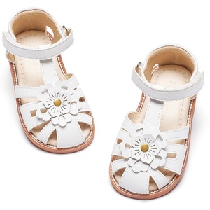 image:imageFelix amp Flora Toddler Girls Sandals Soft Rubber Princess Flat Shoes Flower Girl ShoesBc326white