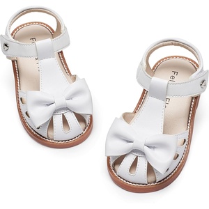 image:imageFelix amp Flora Toddler Girls Sandals Soft Rubber Princess Flat Shoes Flower Girl ShoesBc327white