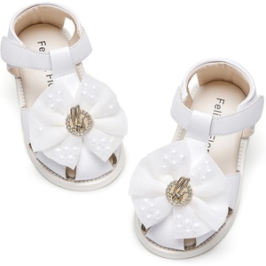 image:imageFelix amp Flora Toddler Girls Sandals Soft Rubber Princess Flat Shoes Flower Girl ShoesBc332white
