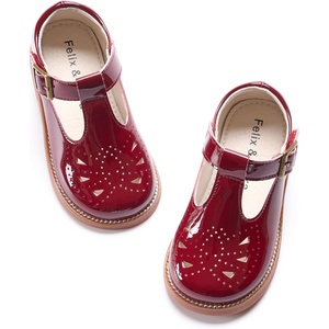 image:imageFelix amp Flora Toddler Little Girl Mary Jane Dress Shoes  Ballet Flats for Easter Flower Girl Party School ShoesB345burgundy