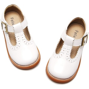 image:imageFelix amp Flora Toddler Little Girl Mary Jane Dress Shoes  Ballet Flats for Easter Flower Girl Party School ShoesB348white