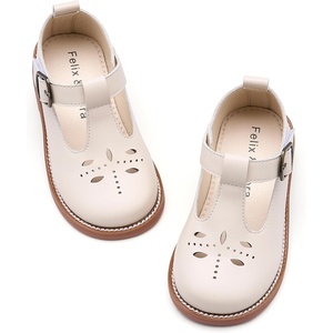 image:imageFelix amp Flora Toddler Little Girl Mary Jane Dress Shoes  Ballet Flats for Easter Flower Girl Party School ShoesB395beige