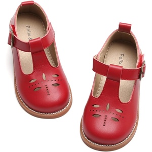 image:imageFelix amp Flora Toddler Little Girl Mary Jane Dress Shoes  Ballet Flats for Easter Flower Girl Party School ShoesB395red