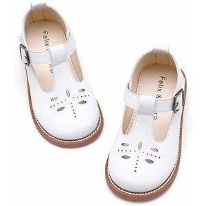 image:imageFelix amp Flora Toddler Little Girl Mary Jane Dress Shoes  Ballet Flats for Easter Flower Girl Party School ShoesB395white