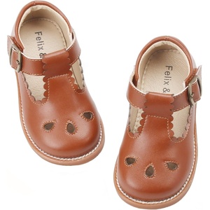 image:imageFelix amp Flora Toddler Little Girl Mary Jane Dress Shoes  Ballet Flats for Easter Flower Girl Party School ShoesB401brown