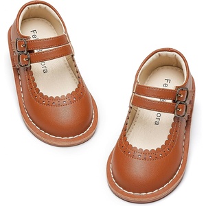 image:imageFelix amp Flora Toddler Little Girl Mary Jane Dress Shoes  Ballet Flats for Easter Flower Girl Party School ShoesB430brown