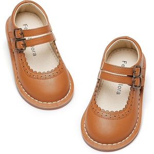 image:imageFelix amp Flora Toddler Little Girl Mary Jane Dress Shoes  Ballet Flats for Easter Flower Girl Party School ShoesB430oxford Brown