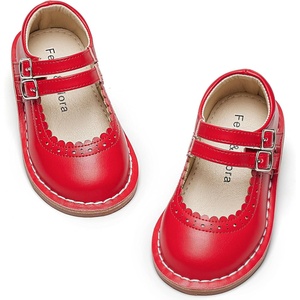 image:imageFelix amp Flora Toddler Little Girl Mary Jane Dress Shoes  Ballet Flats for Easter Flower Girl Party School ShoesB430red