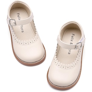 image:imageFelix amp Flora Toddler Little Girl Mary Jane Dress Shoes  Ballet Flats for Easter Flower Girl Party School ShoesB431beige