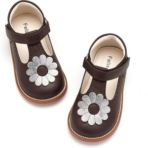 image:imageFelix amp Flora Toddler Little Girl Mary Jane Dress Shoes  Ballet Flats for Easter Flower Girl Party School ShoesB435chocolate