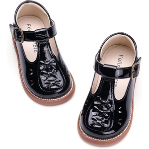 image:imageFelix amp Flora Toddler Little Girl Mary Jane Dress Shoes  Ballet Flats for Easter Flower Girl Party School ShoesB438pl Black