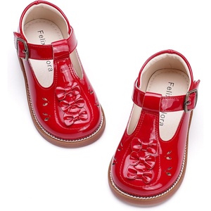 image:imageFelix amp Flora Toddler Little Girl Mary Jane Dress Shoes  Ballet Flats for Easter Flower Girl Party School ShoesB438pl Red