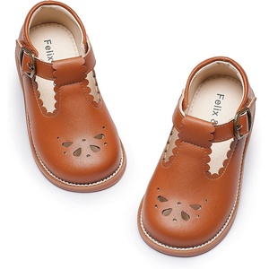 image:imageFelix amp Flora Toddler Little Girl Mary Jane Dress Shoes  Ballet Flats for Girl Party School ShoesB366coco Brown