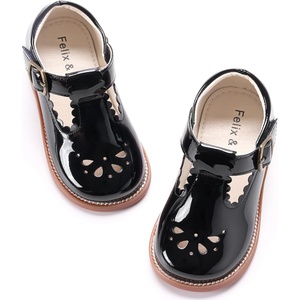 image:imageFelix amp Flora Toddler Little Girl Mary Jane Dress Shoes  Ballet Flats for Girl Party School ShoesB366pl Black