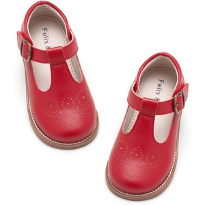 image:imageFelix amp Flora Toddler Little Girl Mary Jane Dress Shoes  Ballet Flats for Girl Party School ShoesB369red