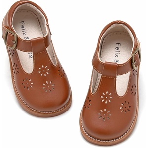 image:imageFelix amp Flora Toddler Little Girl Mary Jane Dress Shoes  Ballet Flats for Girl Party School ShoesB392brown