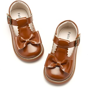 image:imageFelix amp Flora Toddler Little Girl Mary Jane Dress Shoes  Ballet Flats for Girl Party School ShoesB399fl Brown