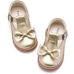 image:imageFelix amp Flora Toddler Little Girl Mary Jane Dress Shoes  Ballet Flats for Girl Party School ShoesB399fl Gold
