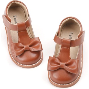 image:imageFelix amp Flora Toddler Little Girl Mary Jane Dress Shoes  Ballet Flats for Girl Party School ShoesB400brown