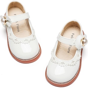 image:imageFelix amp Flora Toddler Little Girl Princess Dress ShoesMary Jane Flats for Girl Party School ShoesB417pl White