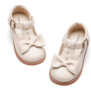 image:imageFelix amp Flora Toddler Little Girl Princess Dress ShoesMary Jane Flats for Girl Party School ShoesB420beige