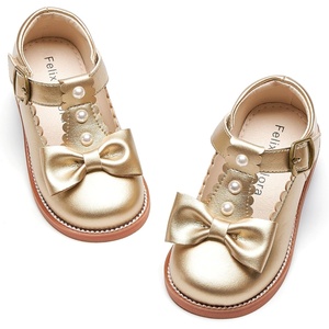 image:imageFelix amp Flora Toddler Little Girl Princess Dress ShoesMary Jane Flats for Girl Party School ShoesB420gold