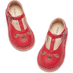 image:imageFelix amp Flora Toddler Little Girl Princess Dress ShoesMary Jane Flats for Girl Party School ShoesB421red