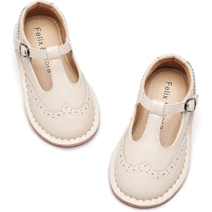 image:imageFelix amp Flora Toddler Little Girl Princess Dress ShoesMary Jane Flats for Girl Party School ShoesB422beige