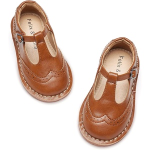 image:imageFelix amp Flora Toddler Little Girl Princess Dress ShoesMary Jane Flats for Girl Party School ShoesB422brown