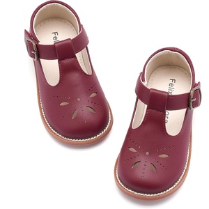 image:imageFelix amp Flora Toddler Little Girl Princess Dress ShoesMary Jane Flats for Girl Party School ShoesB434burgundy