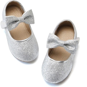 image:imageFelix amp Flora Toddler Little Girls Dress Shoes  Flower Girls Mary Jane Flats Ballet Shoes Party WeddingB810silver
