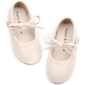 image:imageFelix amp Flora Toddler Little Girls Dress Shoes  Flower Girls Mary Jane Flats Ballet Shoes Party WeddingB814beige