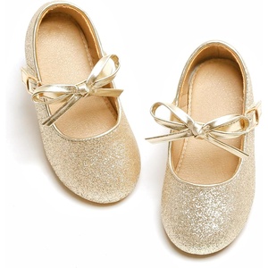 image:imageFelix amp Flora Toddler Little Girls Dress Shoes  Flower Girls Mary Jane Flats Ballet Shoes Party WeddingB814gold