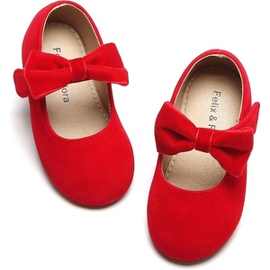 image:imageFelix amp Flora Toddler Little Girls Dress Shoes  Flower Girls Mary Jane Flats Ballet Shoes Party WeddingB822red