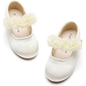 image:imageFelix amp Flora Toddler Little Girls Dress Shoes  Flower Girls Mary Jane Flats Ballet Shoes Party WeddingB894ivory White