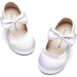 image:imageFelix amp Flora Toddler Little Girls Dress Shoes  Flower Girls Mary Jane Flats Ballet Shoes Party WeddingB900white