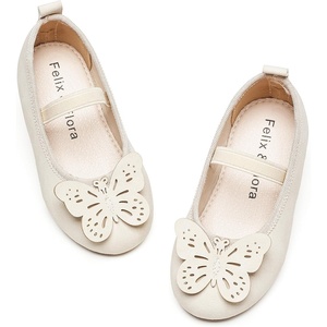 image:imageFelix amp Flora Toddler Little Girls Dress Shoes  Flower Girls Mary Jane Flats Ballet Shoes Party WeddingBf01beige