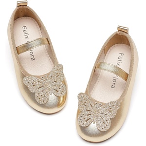 image:imageFelix amp Flora Toddler Little Girls Dress Shoes  Flower Girls Mary Jane Flats Ballet Shoes Party WeddingBf01gold