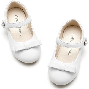 image:imageFelix amp Flora Toddler Little Girls Dress Shoes  Flower Girls Mary Jane Flats Ballet Shoes Party WeddingBf21fl White