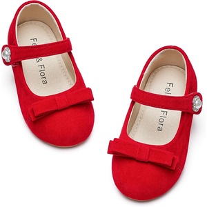 image:imageFelix amp Flora Toddler Little Girls Dress Shoes  Flower Girls Mary Jane Flats Ballet Shoes Party WeddingBf21red