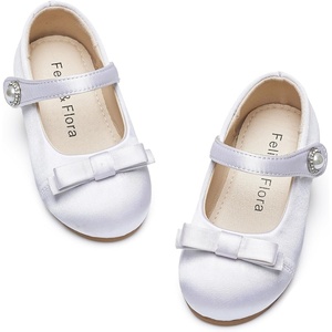image:imageFelix amp Flora Toddler Little Girls Dress Shoes  Flower Girls Mary Jane Flats Ballet Shoes Party WeddingBf21s White