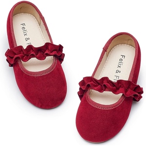 image:imageFelix amp Flora Toddler Little Girls Dress Shoes  Flower Girls Mary Jane Flats Ballet Shoes Party WeddingBf22burgundy