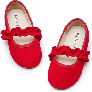 image:imageFelix amp Flora Toddler Little Girls Dress Shoes  Flower Girls Mary Jane Flats Ballet Shoes Party WeddingBf22red