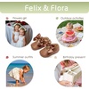 image:imageFelix amp Flora Baby Dress Shoes  Infant Baby Girls Mary Jane Flats Moccasinss Soft Sole Walking Crib ShoesBn34fl Brown