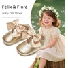 image:imageFelix amp Flora Baby Dress Shoes  Infant Baby Girls Mary Jane Flats Moccasinss Soft Sole Walking Crib ShoesBn34fl Gold