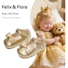 image:imageFelix amp Flora Baby Dress Shoes  Infant Baby Girls Mary Jane Flats Moccasinss Soft Sole Walking Crib ShoesBn35fl Gold