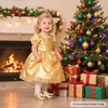 image:imageFelix amp Flora Baby Dress Shoes  Infant Baby Girls Mary Jane Flats Moccasinss Soft Sole Walking Crib ShoesBn35fl Gold