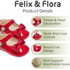 image:imageFelix amp Flora Baby Dress Shoes  Infant Baby Girls Mary Jane Flats Moccasinss Soft Sole Walking Crib ShoesBn35red