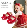 image:imageFelix amp Flora Baby Dress Shoes  Infant Baby Girls Mary Jane Flats Moccasinss Soft Sole Walking Crib ShoesBn35red